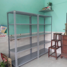 Kệ V Lỗ: Cao 2m x Rộng 0,5m x Dài 1,2m (5 tầng mâm)