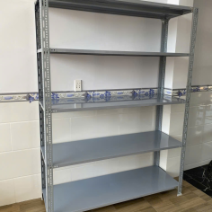 Kệ Sắt V Lỗ: Cao 2m x Rộng 0,4m x Dài 1,2m (5 tầng mâm)